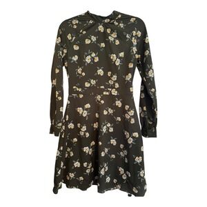 Banana Republic Women's Fall Floral Dress Cottage Core Size 0‎ Long Sleeve